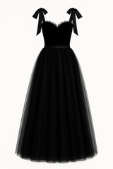 [675]GM   Black Slimming Princess-Cut Evening Gown Elegant Banquet Light Luxury Exclusive French Party Mini Dress High-End Feel