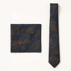 [139]NR Men's Vintage Business Casual High-End Hand-Knotted Korean Style Suit Shirt Accessory Pocket Square Set