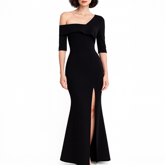 [905]MR Black Evening Dress Women High-End Luxury Niche 2025 New Collection Elegant Style Adult Birthday Party Dress