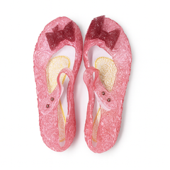 [455]MR 2024 New Trendy Girls' Jelly Sandals with Crystal and Plastic Bow - Princess Shoes for Summer Children