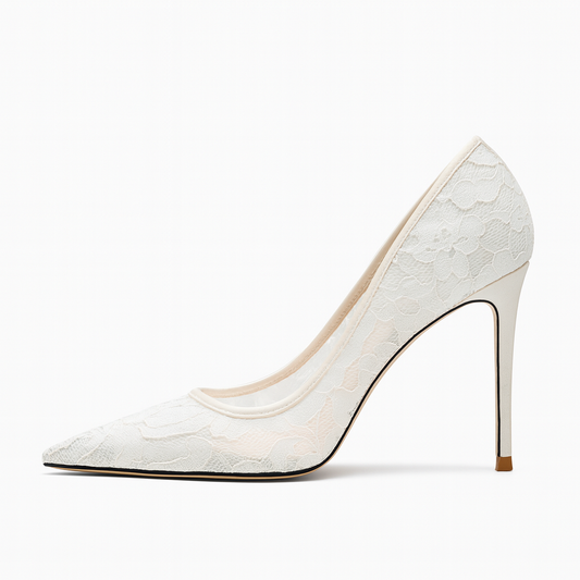 [867J]MR Lily Wei Xiaoxiaoma High Heels 313233 Bridal Shoes Stiletto Heels Large Size Women's Shoes 40 Pointed Toe 41 Lace Shoes 43
