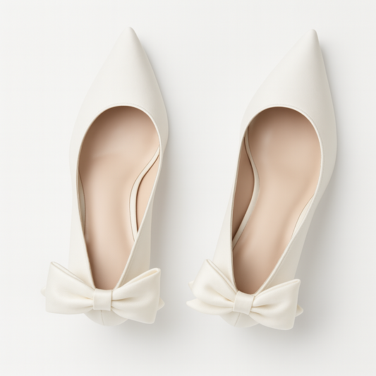 [587MR] White Bow Bridal Shoes! Niche French Style Wedding Shoes Bridesmaid Shoes 2022 Spring and Summer High Heels Fairy Style