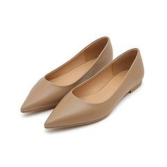 [202JR] [Italy] Ren¨¦ Vanvilla Elegant Commuting Slim Heels 4-8cm Nude Genuine Leather Women's High Heels