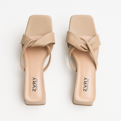 [575]JR Women's 2025 Summer New Arrival Simple Fairy Style Thick Heel Open-Toe Sandals with Medium Heel French Fashion