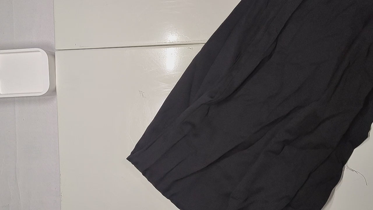 [509]GM   Women's black wide-leg summer high-waisted drapey versatile slimming floor-length straight-leg pants for pear-shaped body suit pants