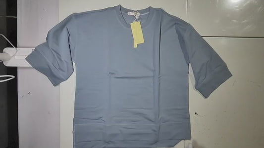 [021]GM  2025 Spring New Arrival Loose and Lazy Style Stylish Bestseller Women's 100% Cotton Mid-Length Sleeve T-Shirt Three-Quarter Sleeve Top for Women