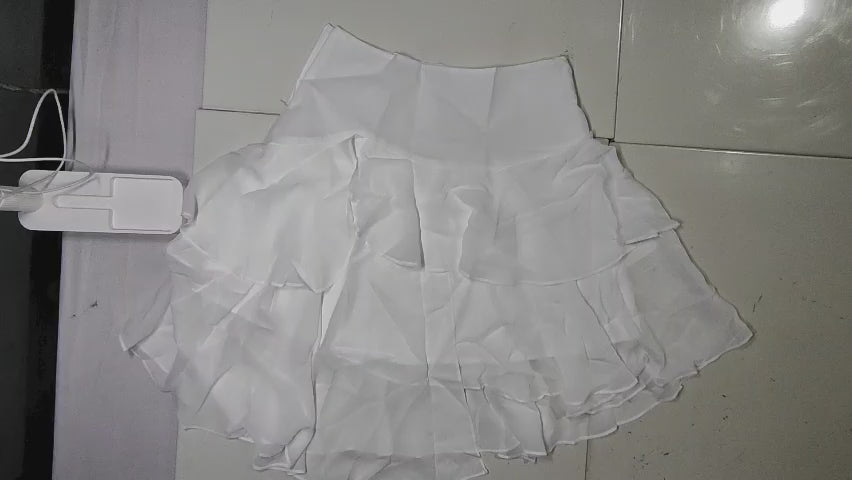 [145]MM  Elegant French Multi-Layered Asymmetrical Misty Tulle Skirt Women's New Spring/Autumn Collection Designer Versatile Skirt