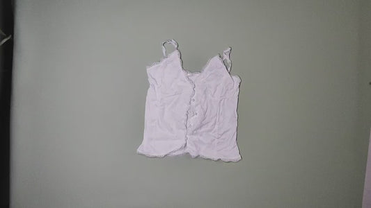 [389]MM  Pang You Women's Summer 2024 New Style Open Cardigan with Lace Trim and Buttoned Strapless Top