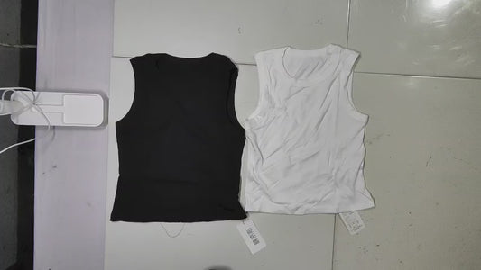 [718]MM  Women's Summer Sleeveless Knit Tank Top with Design-Enhanced Texture, Trendy Girl Outfit, White Mini Halter Base Layer
