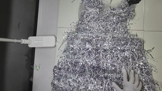 [538]GS   ¡¾Promotional Price¡¿Silver Evening Gown Women 2024 New Arrival High-end Light Luxury Niche Hostess Mermaid Sequins Shoulder Tassels High-end