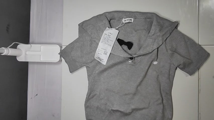 [986]NM Women's 2024 New Arrival Naval Collar Short Sleeve Top and A-line Design Skirt Two-Piece Set