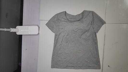 [168]GS    Women's Summer 100% Cotton Short Sleeve T-Shirt with Built-in Bra Padding, Lightweight Cup-Style Sleepwear, Short Sleeve Undergarment, Casual, Wearable Outside