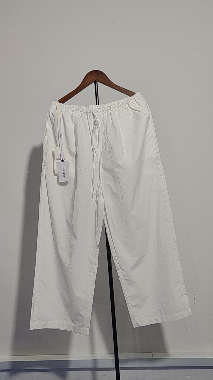 [071] Omi曬布 Summer Thin Elastic Nine-Point Straight Casual Pants for Women, 100% Cotton Imported from Japan, New Summer Arrival