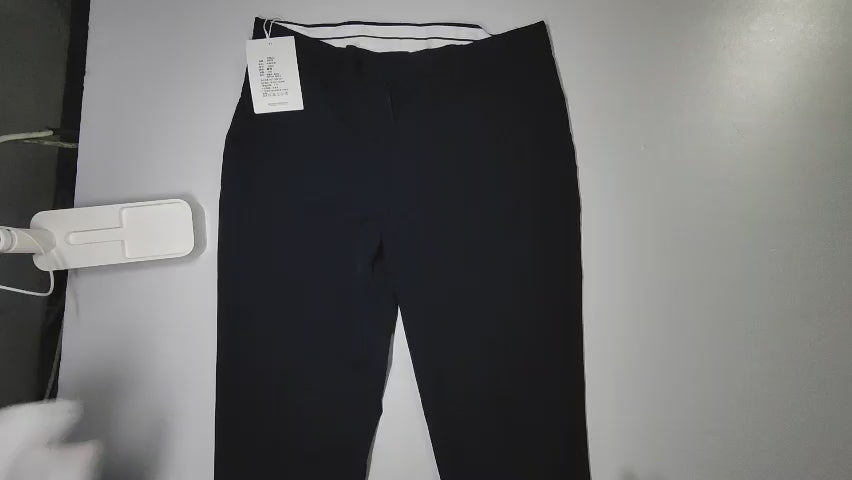 [597]GS  Summer Lightweight Invisible Elastic Waist Men's 9/10 Trousers Slim-Fit Drapey Business Casual Trousers