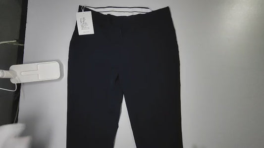[597]GS  Summer Lightweight Invisible Elastic Waist Men's 9/10 Trousers Slim-Fit Drapey Business Casual Trousers