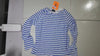 [716]GM  Fall New Collection Slouchy Round Neck Stripe Knit Sweater Loose-Fitting Base Layer Top for Plus Size Women
