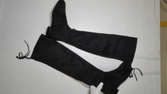 [586]MM  High Heel Boots Women Long Boots New Spring and Autumn Over-the-Knee Boots Black Plus Size Thick Legs Large Size Elastic Boots