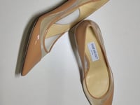 [822]M Breathable mesh fanfanfant sensual and sophisticated nude calfskin office shoes 8.5cm comfortable high heels