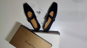 [178]M  [Queen Cobbler ¡Á Handmade B Tun] 2025 New Classic French Square Toe Mary Jane Shoes Spring Flat Shoes