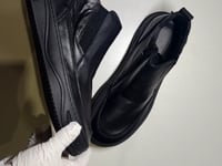 [820]MM  Genuine Leather Men's Autumn and Winter High-Top Flocked Lined Casual Leather Shoes Simple and Versatile Slip-On Chelsea Boots