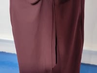 [179]N Wine Red Women's 2025 Summer Unique Design Waist-Cinching Slimming Elegant Luxury Short-Sleeve T-Shirt Dress