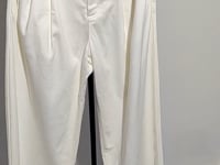 [882]G    FAESSLIN [Heavyweight Tencel] Long White Wide-Leg Pants Women's Old Money Style Elegant Drapey Summer Pants