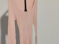 [788]G   French Rixo Kelly Vintage Pink Square Neck Long-Sleeve Sweater - Spring Sophisticated Slimming Top