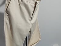 [751]G   CM Naples Queen Washed Heavyweight Cotton Twill Chino Pants with Military Elements Mid-Rise Connected Waist