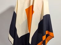 [711]G   Simple & Elegant Autumn-Winter Herringbone Pattern Silk Wool Large Scarf for Office Air Conditioning Velvet Two-in-One Scarf and Shawl