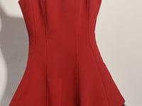 [291]G   Chinese Style Strapless Meng Zi Yi's Collection | French Style Red Halter Dress for Women's Spring 2025 Trend Pure and Sexy Girl Short Skirt