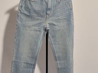 [373]G  High-Waisted Slim-Fit Straight-Leg Jeans for Women Slimming Lightweight Raw Edge Cropped Pants for Petite Figures Spring and Summer 2025