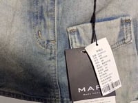 [052]N  Maruco Heavy Distressed Wash! Workwear Denim Skirt High-Waisted Slimming Retro A-Line Skirt Women's Short Skirt