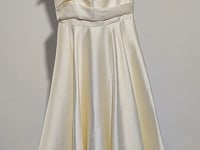 [922]N  GJFD¡¾You Xia¡¿French Satin Asymmetrical Dress Elegant Princess Waist-Cinching Exclusive Evening Dress