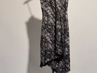 [258]G  Vero Moda Dress 2024 Autumn New Arrival Letter Rose Print Lace Trim Elegant 32437A001