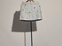 [288]G    [In Stock] Fragile Store Glass Starlight Exquisite Chanel-style Pearl Flower Sequin Skirt