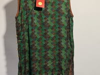 [941] Xiangyun/iyoozai Uyoozai New Chinese Style Spring and Summer Mulberry Silk Xiangyun Sha Vest Dress Green Fashionable High-end Versatile