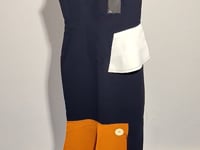 [853]M  [Party Price of Carnival ] COMME MOI LüYAN designer spring and summer dress comfortable fragmented contrasting sleeveless dress