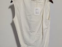 [086]N CHICJOC Japanese Skin-Friendly Dry-Feel Textured Pure Cotton Asymmetric One-Shoulder Twist Ruched Sleeveless Top