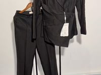[108]N [Carnival Price] Black Original Blazer Suit Set for Women Autumn/Winter New Light Luxury Fashion Commuter Design Jacket Waist Cinching High-End Suit