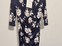 [811]G    [Mega Deal] Ms. He Si's Chinese-Style Printed Modern Cheongsam 2025 New Navy Blue Bodycon Mini New Chinese-Style Dress