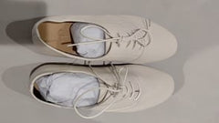[060]G   By Koufansha 2025 Spring New Comfortable Women's Single Shoes Genuine Leather Flat Shoes Lace-Up White Small Leather Shoes