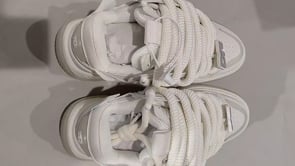 [599]G   [Carnival Price] [Same Style as Bai Lu and Zhao Lusi] Daisy Farrow Rocket 001 Bread Loafers Unisex Versatile White Sneakers