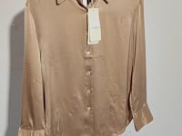 [310]N OHCRUSHY Elegant Commuter Rose Pink Silk Blouse for Women Spring Design High-end Long Sleeved Shirt