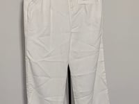 [943]N Old Yang's Private Collection/CBD White Linen Pants (with lining) Tencel linen high-waisted straight loose long pants