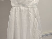 [278]N Off-the-shoulder Mini Wedding Dress, Korean-style Mermaid Gown with Mini Train, Bridal Outfit for Marriage Registration & Morning Robe