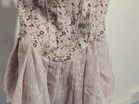 [780]G    Omnivorous Universe Light Purple Ballet Jacquard Strapless Waist-Cinched A-Line Short dress for Women