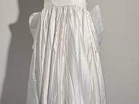 [991]GM   French minimalist strapless satin wedding dress, woodland-style princess dreamy travel photo shoot bride's main wedding gown with train and ultra-fairy puffy skirt