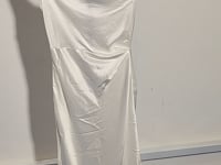 [182]GM   White Bridal Dress "White Magnolia"  Backless Bridal Robe Evening Gown For Toast