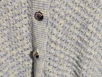 [453]N Meiyang MEIYANG [In Stock] Easy Knit Cardigan Cotton Linen Small Chanel Flower Yarn - Round Neck Short Sleeve - Monday
