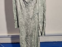 [245]G   SUK Capturing the Beauty of Spring! Custom Jacquard Fabric with Drape, Gentle Off-Shoulder Long-Sleeve Cinched Waist Slimming Dress